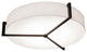 Apex 19'' Flush Mount, Espresso, Linen White Shade