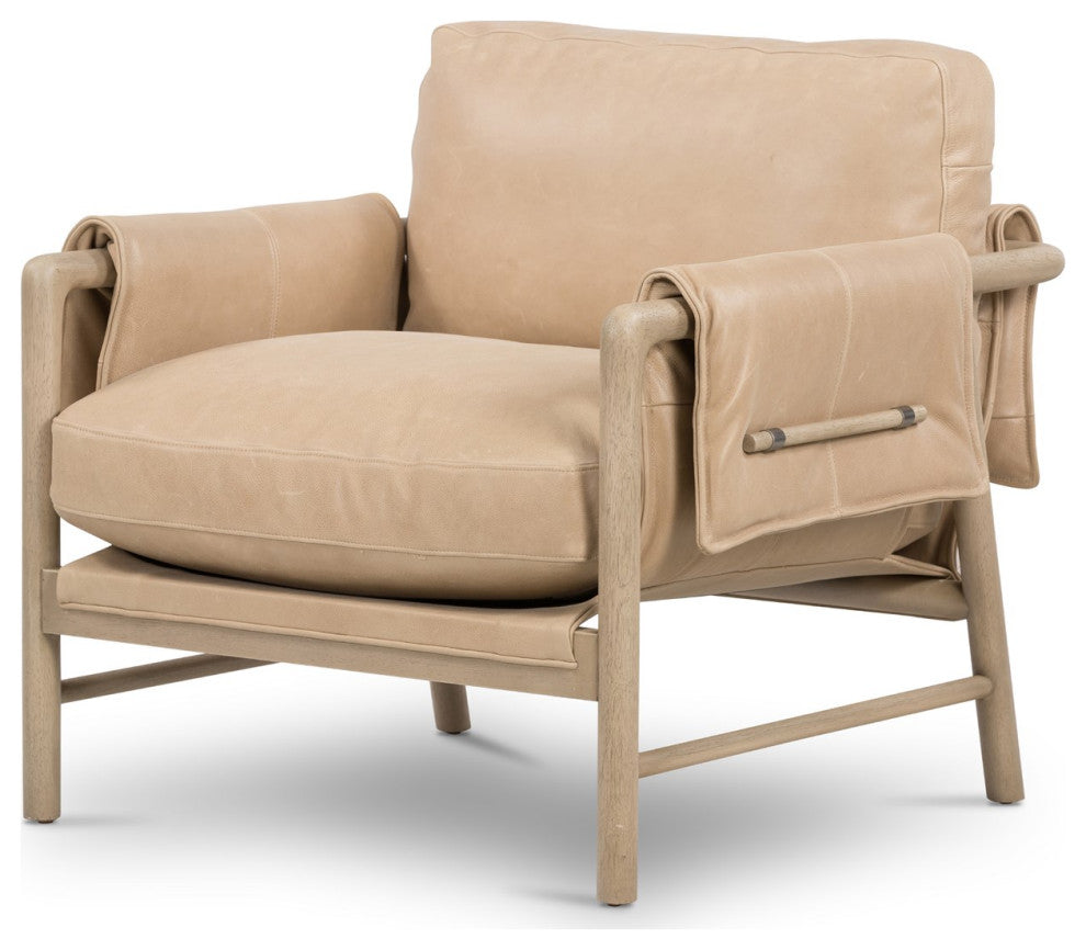 Harrison Chair Palermo Nude, Yucca Parawood, Brushed Silver