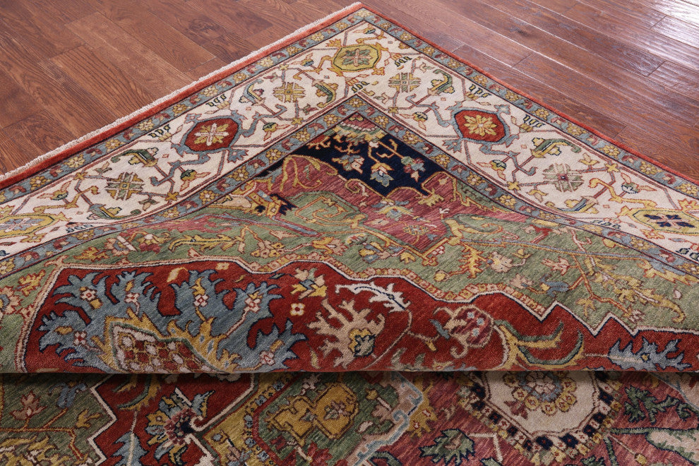 Handmade Persian Fine Serapi Wool Rug 8' 10" X 11' 11" - Q14696