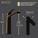 1-Handle Bathroom Vessel Sink Faucet, Matte Black and Brushed Gold