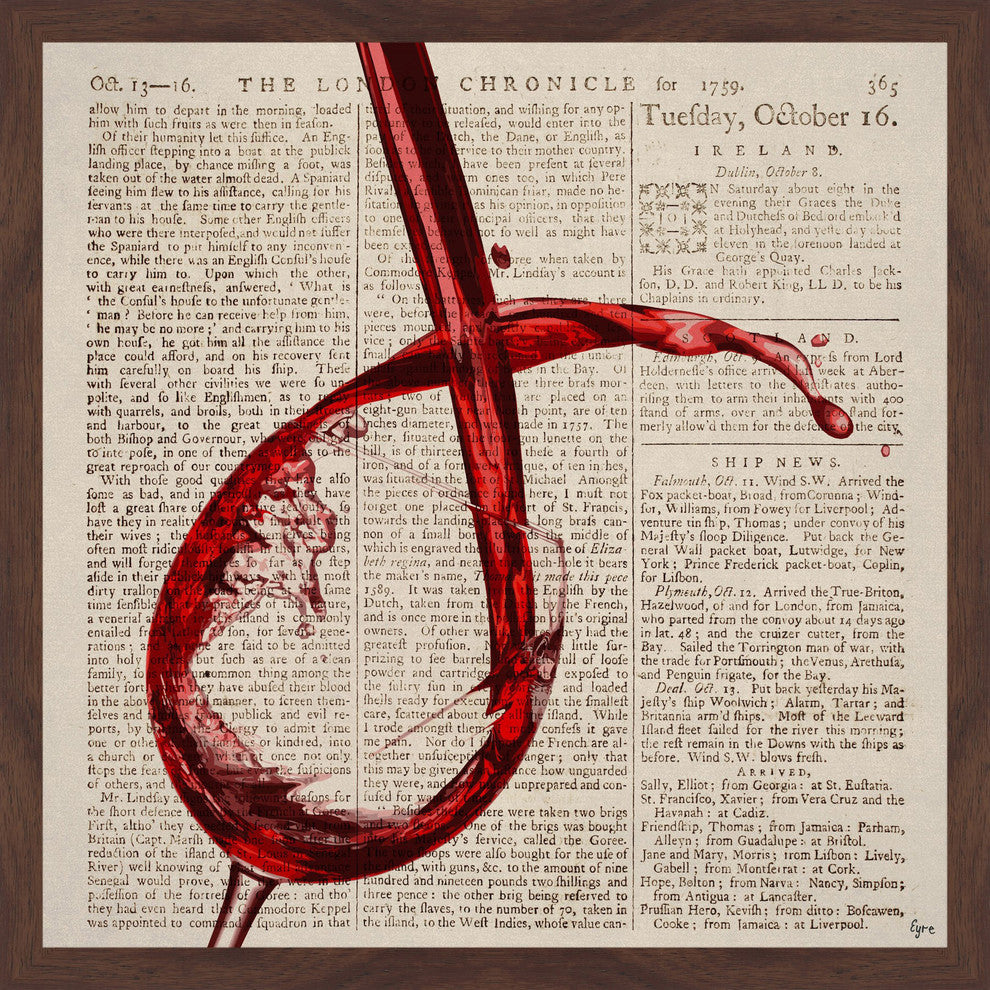 "Merlot" Framed Painting Print, 12"x12"