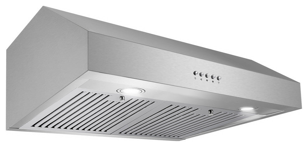 30" Under Cabinet Range Hood, Stainless Steel With LED Lights