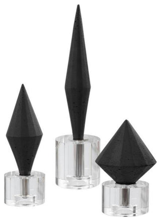 Uttermost Alize Black Sculptures,, Set of 3