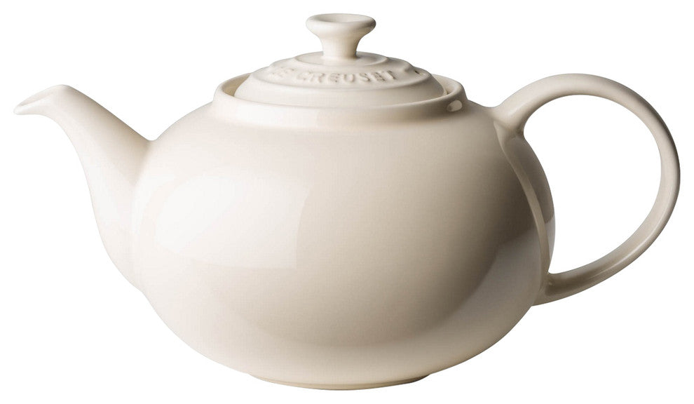 Le Creuset Stoneware Classic Teapot, 1.3 L, Almond