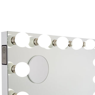 Hollywood Premiere Pro Vanity Mirror, White, Bluetooth