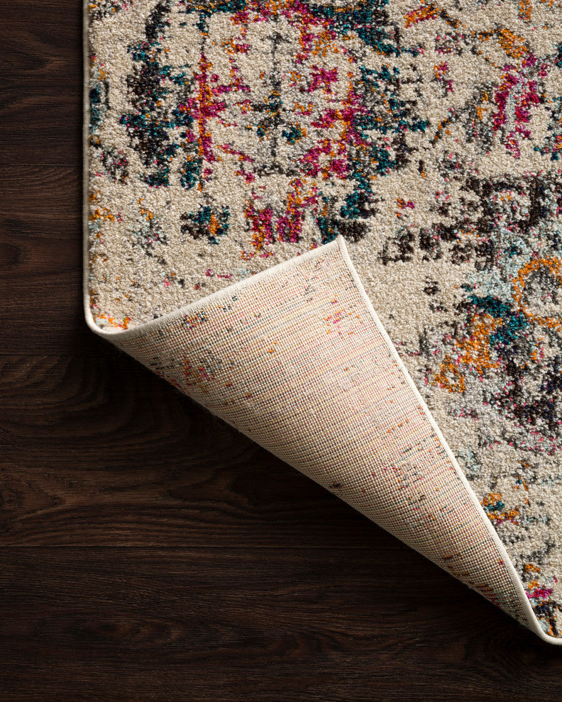 Ivory, Pink, Gold Nadia Area Rug by Loloi II, 1'6"x1'6" Sample Swatch