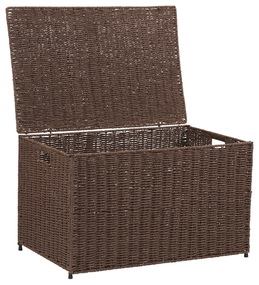 Large Woven Sturge Chest, Paper Rope, Coffee