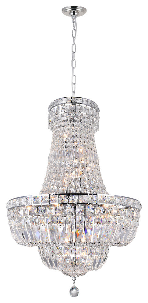 Stefania 13 Light Down Chandelier With Chrome Finish