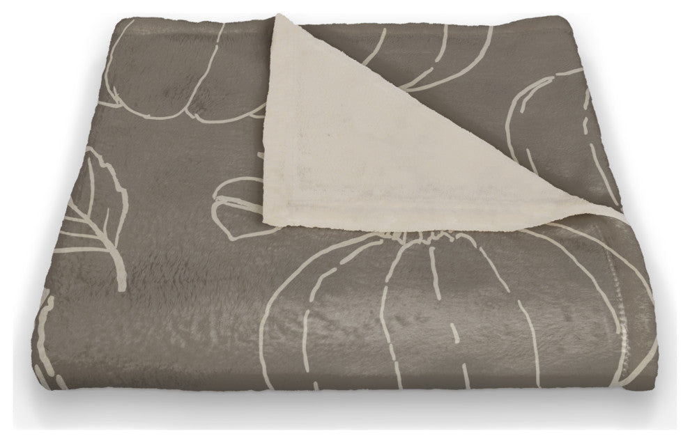 Gray Fall Pattern 50x60 Coral Fleece Blanket