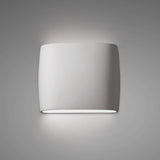 Ambiance LED ADA Outdoor Ceramic Wide Oval Wall Sconce, Bisque