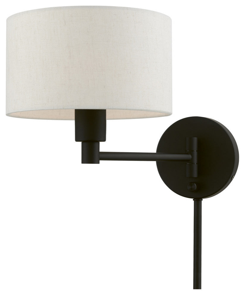Swing Arm Wall Lamps 1 Light Black Swing Arm Wall Lamp