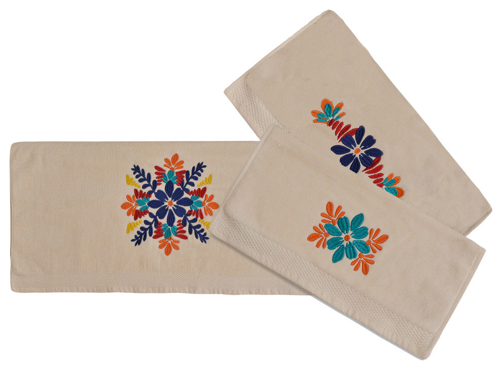 Bonita Towel Set, Natural, 3 Piece