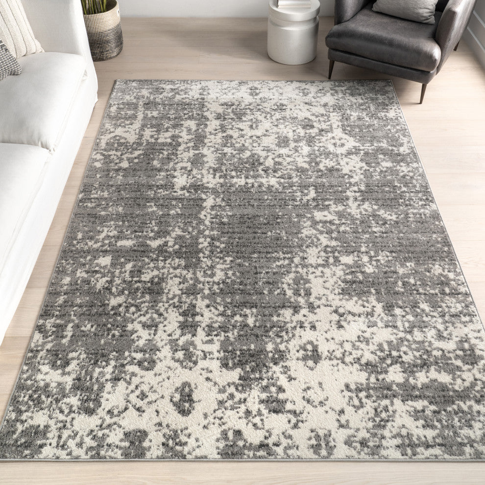 Nuloom Machine Made Transitional Mist Shades Rug, Grey 4'x6'