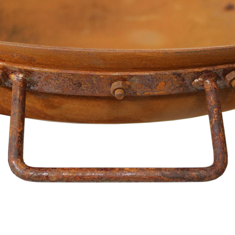 Sunnydaze Small Rustic Cast Iron Wood-Burning Fire Pit Bowl, 24"