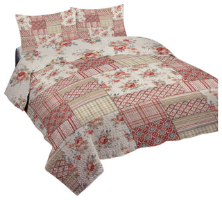 Cottage Florals Queen Quilt Set