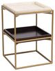 Luca Square Marble and Wood Table