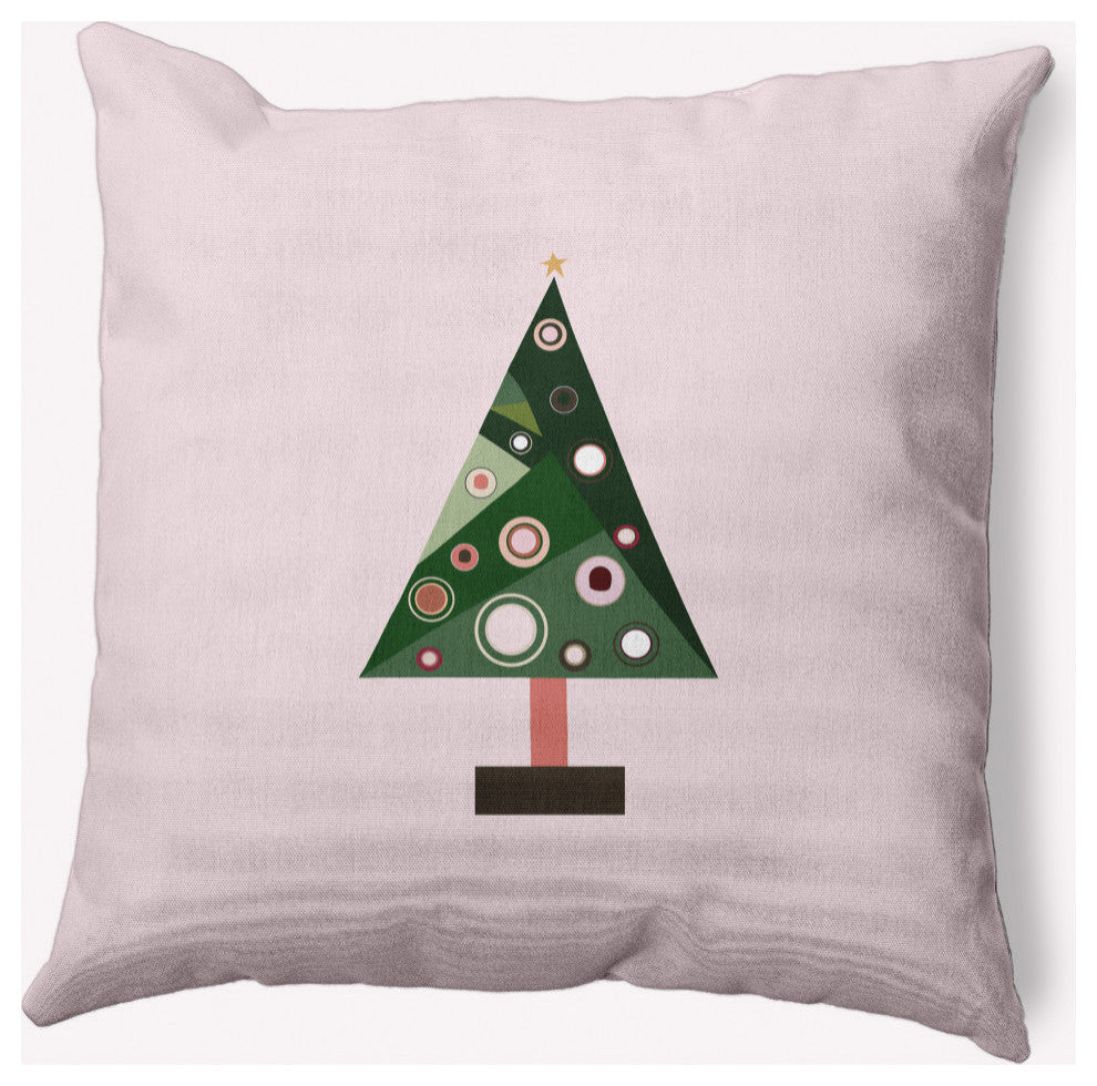 Crazy Christmas Decorative Throw Pillow, Pink, 18"x18"