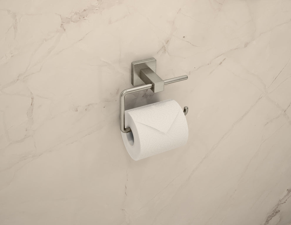 Duro Wall Mounted Toilet Paper Holder, Satin Nickel