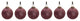 Distressed Glass Ball Ornament, Set of 6