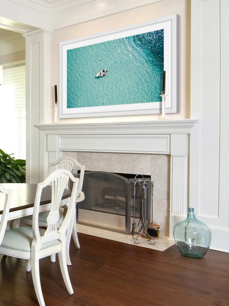 "Clear Blue Lake" Framed Painting Print, 18"x12"
