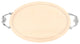 BigWood Boards Oval Cutting Board with Victorian Handles, Maple, 12" x 18"