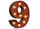 Vintage Retro Lights and Signs Number "9"