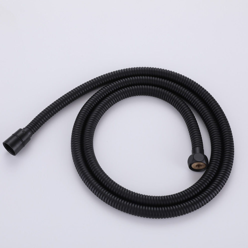 Free Standing Outdoor Shower with Handheld Shower, Matte Black