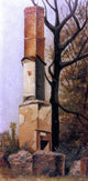 William Aiken Walker Ruins Arden Park Lodge, 15"x30" Wall Decal