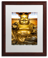 Philippe Hugonnard 'Gold Buddha' Art, Wood Frame, White Matte, 20"x16"
