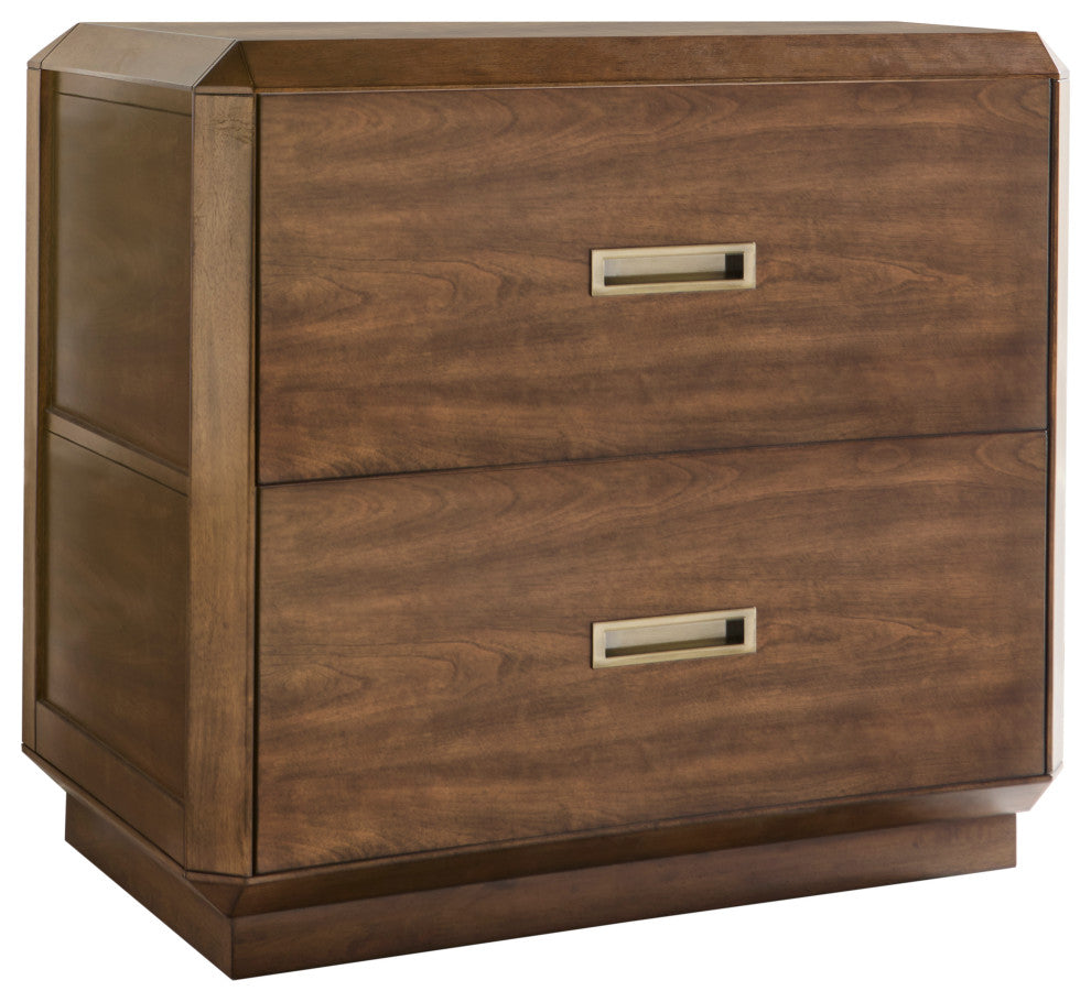 Westcliffe Two Drawer Nightstand, Brown