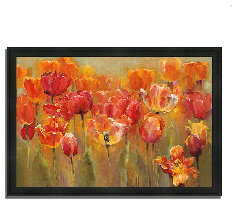 "Tulips In The Midst Iii" By Marilyn Hageman, Framed Painting Print