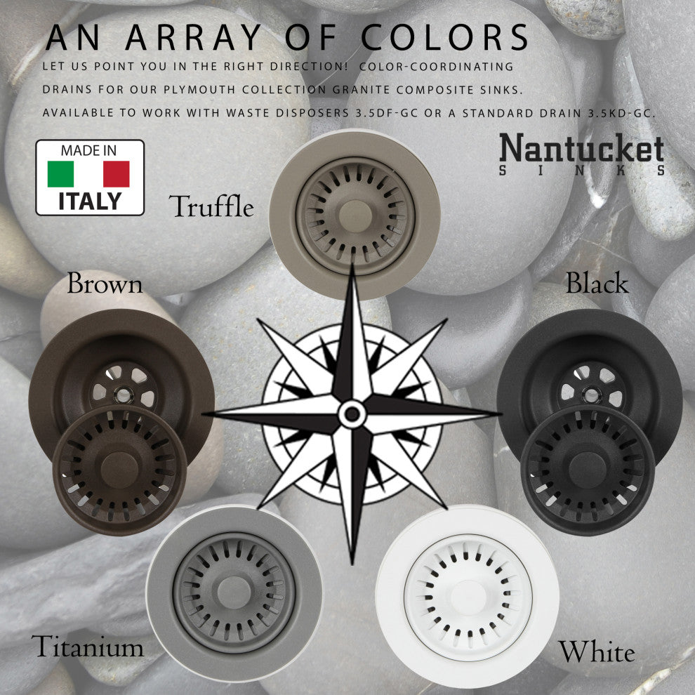 Disposal Trim For Plymouth Granite Composite Sinks, Truffle