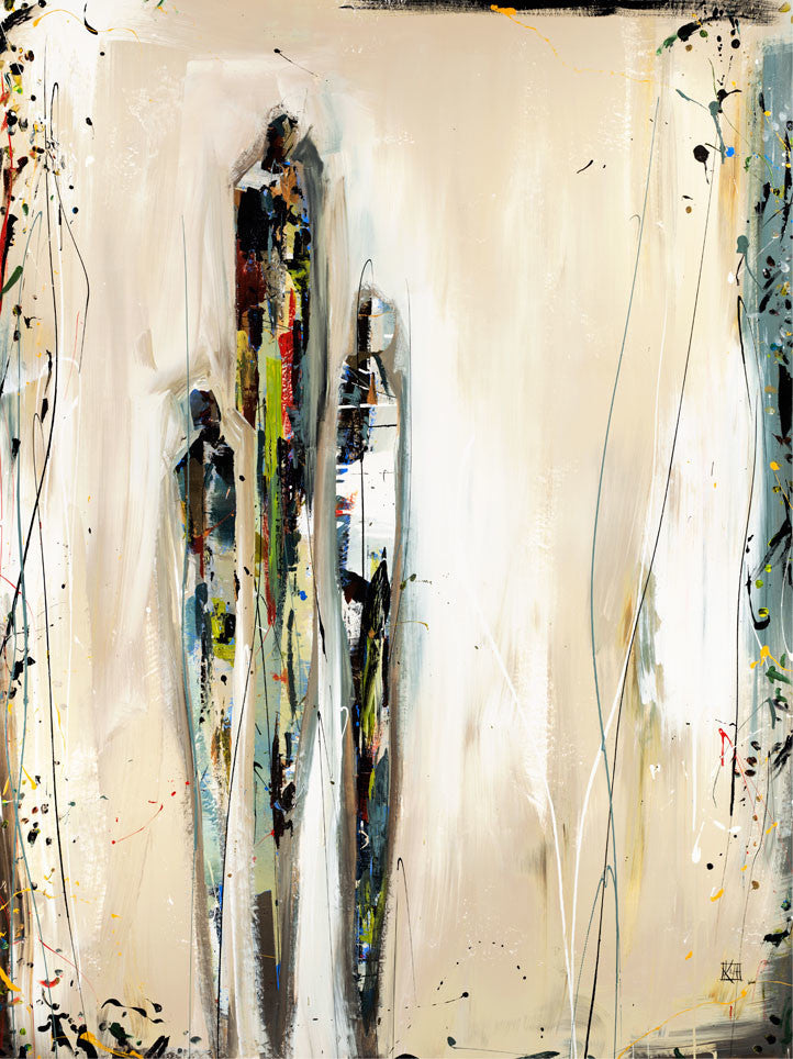 Imprint-Trio Art block Framed Canvas, 22"x28"