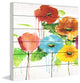 "Cheery Bloomers II" by Julie Joy Painting Print White Wood, 32x32