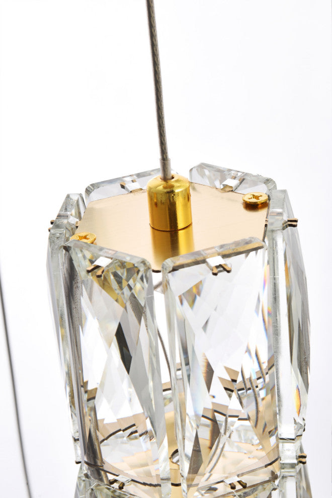 Elegant Lighting 3500D42 Polaris 25 Light 42"W LED Crystal - Chrome