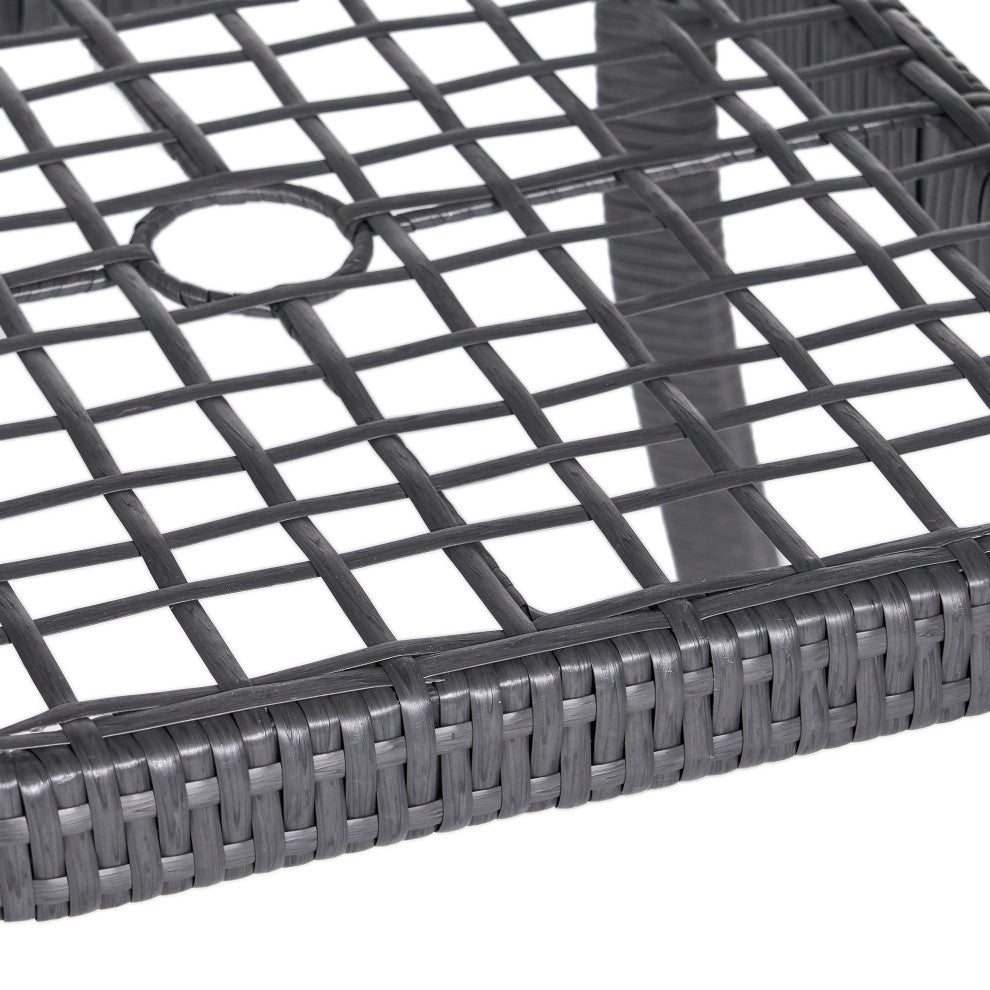 GDF Studio Hopp Outdoor Bistro Gray PE Table