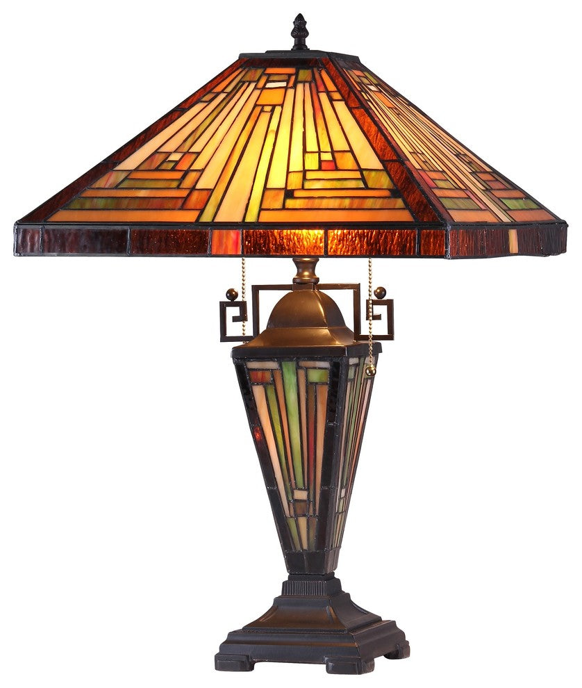 Innes 3-Light Mission Double Lit Table Lamp