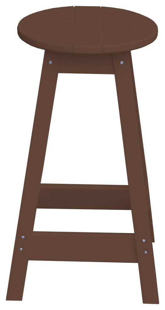 Poly Lumber Bar Stool, Tudor Brown, Counter Height, Round