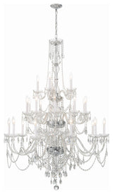 Traditional Crystal 25-Light Polished Chrome Chandelier