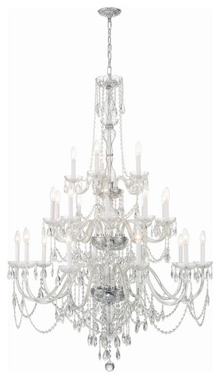Traditional Crystal 25-Light Polished Chrome Chandelier