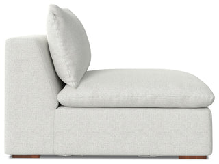 Jasmine Center Armless Sofa Module in Performance Fabric, Cloud Gray