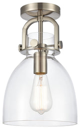 Innovations Newton Bell 1 8" Flush Mount Satin Nickel