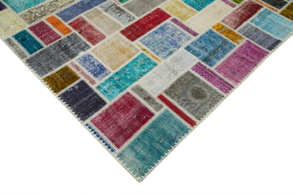 Rug N Carpet - Handmade Anatolian 6' 10" x 9' 9" Antique Patchwork Area Rug