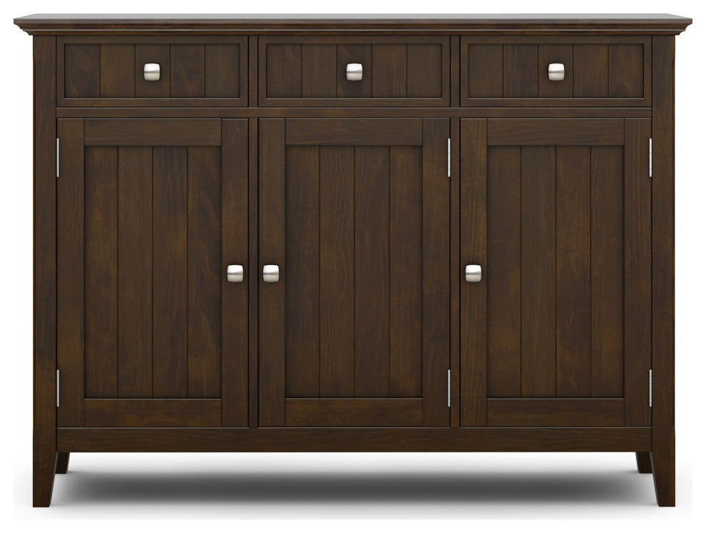 Acadian SOLID WOOD Wide Entryway Storage Cabinet, Brown