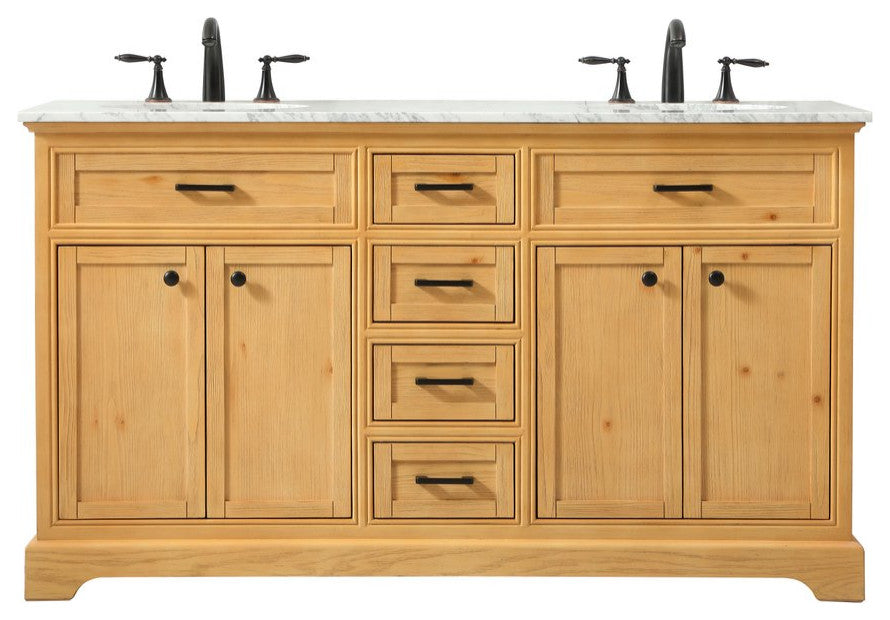 Home Living 21.5" Transitional Natural Wood-Light Bathroom Vanity