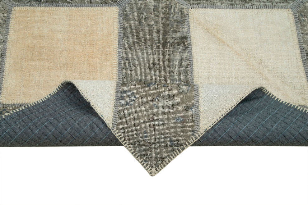 Rug N Carpet - Handmade Turkish 6' 6" x 10' 0" Wool Patchwork Area Rug