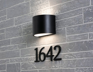 Celia 5" Outdoor LED Sconce, Black