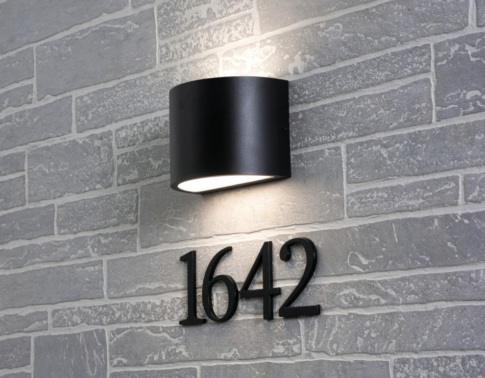 Celia 5" Outdoor LED Sconce, Black