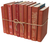 Decorative Books - Sienna Book Bundle - 1 foot of Red Books