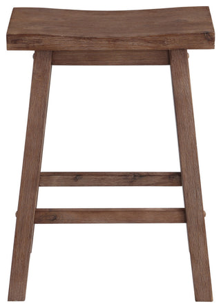 Sonoma Saddle Seat Counter Stool, Barnwood Wire-Brush, Counter Height, Single